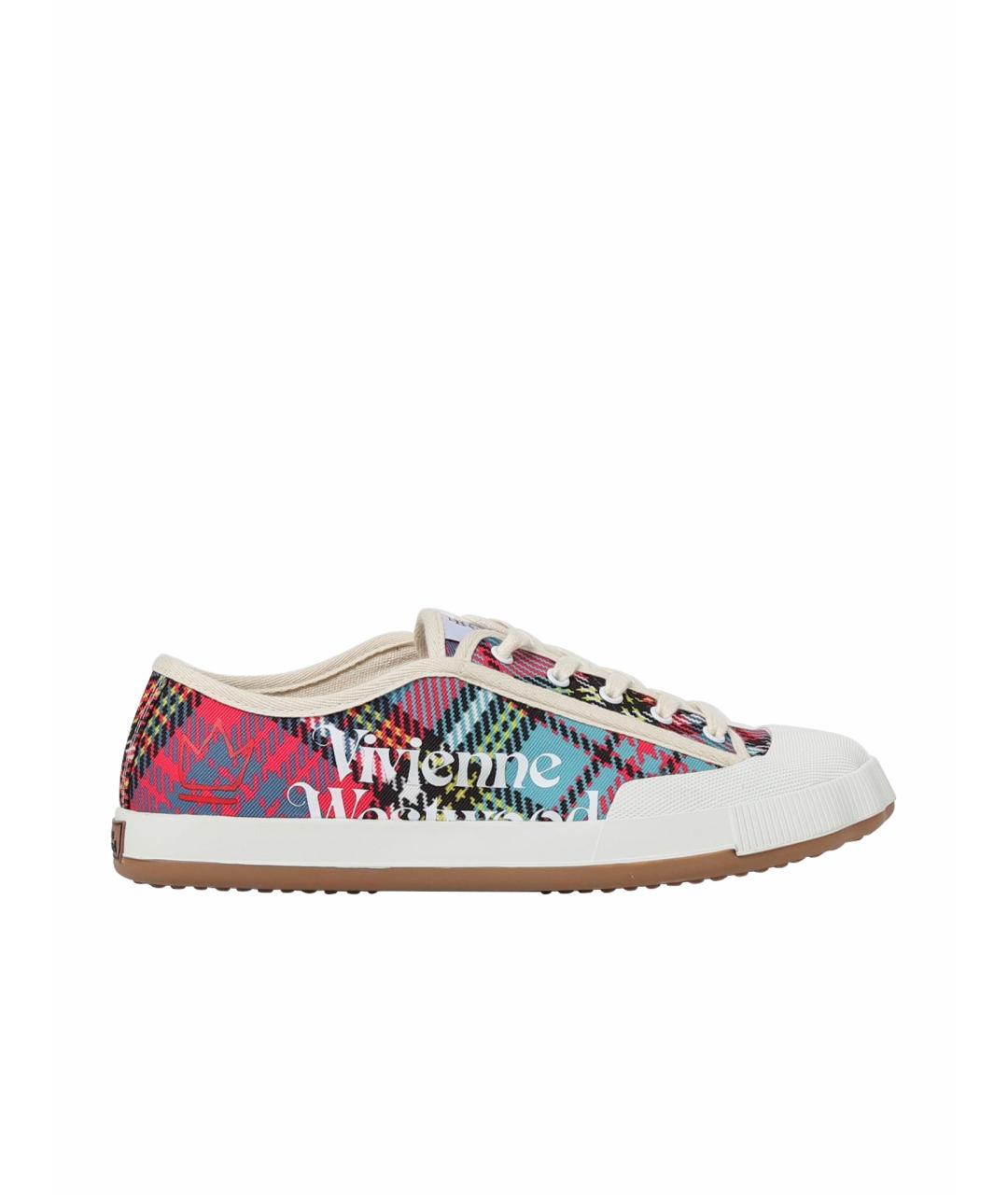 VIVIENNE WESTWOOD Мульти текстильные низкие кроссовки / кеды, фото 4