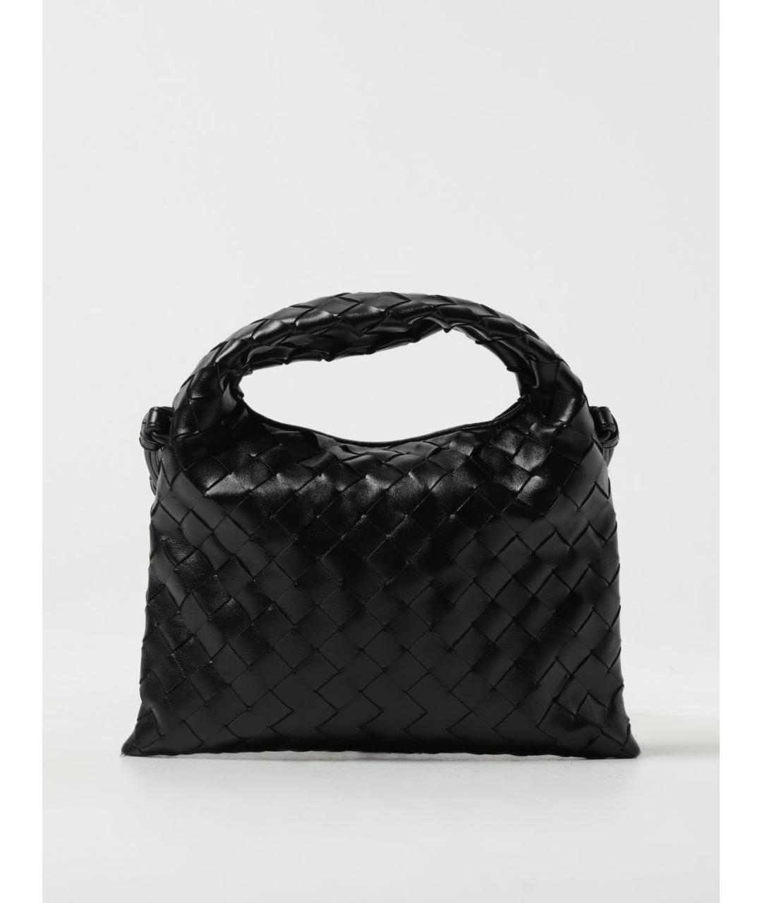 BOTTEGA VENETA Черная кожаная сумка с короткими ручками, фото 6
