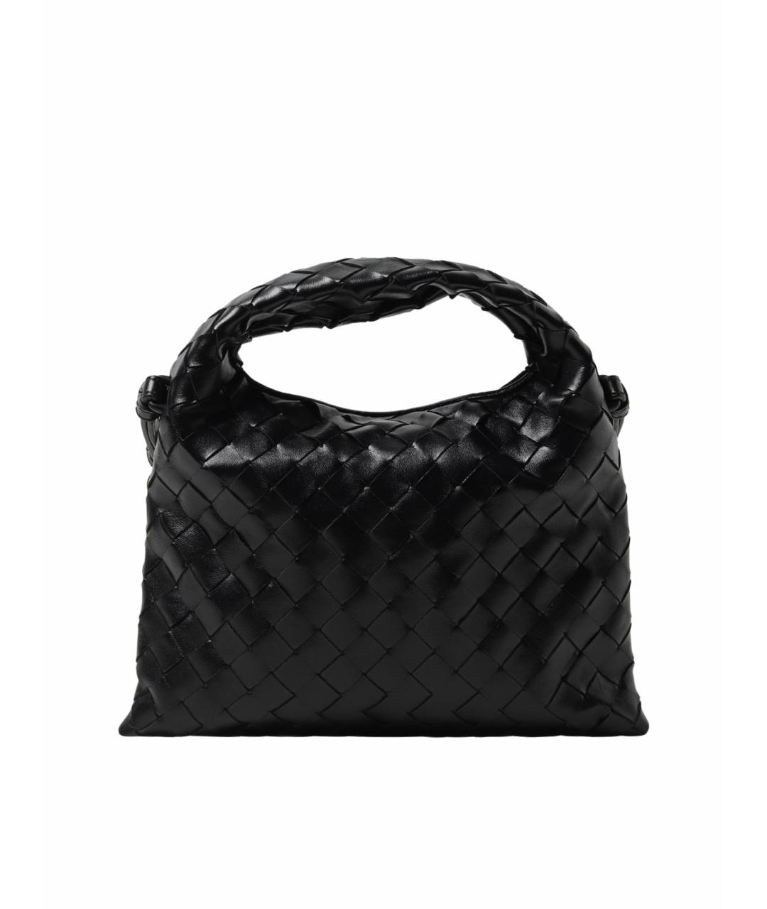 BOTTEGA VENETA Черная кожаная сумка с короткими ручками, фото 1