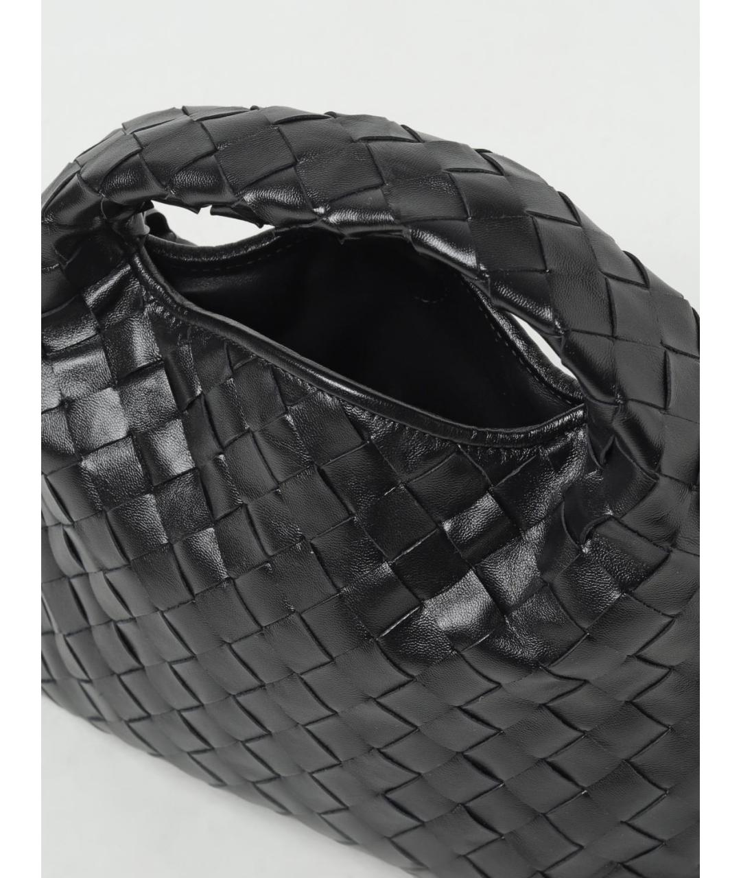 BOTTEGA VENETA Черная кожаная сумка с короткими ручками, фото 5