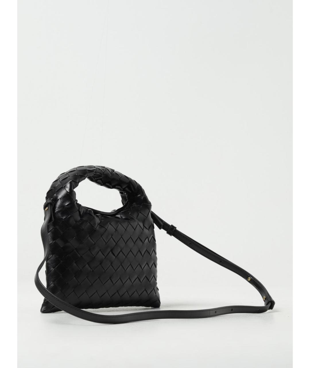 BOTTEGA VENETA Черная кожаная сумка с короткими ручками, фото 3