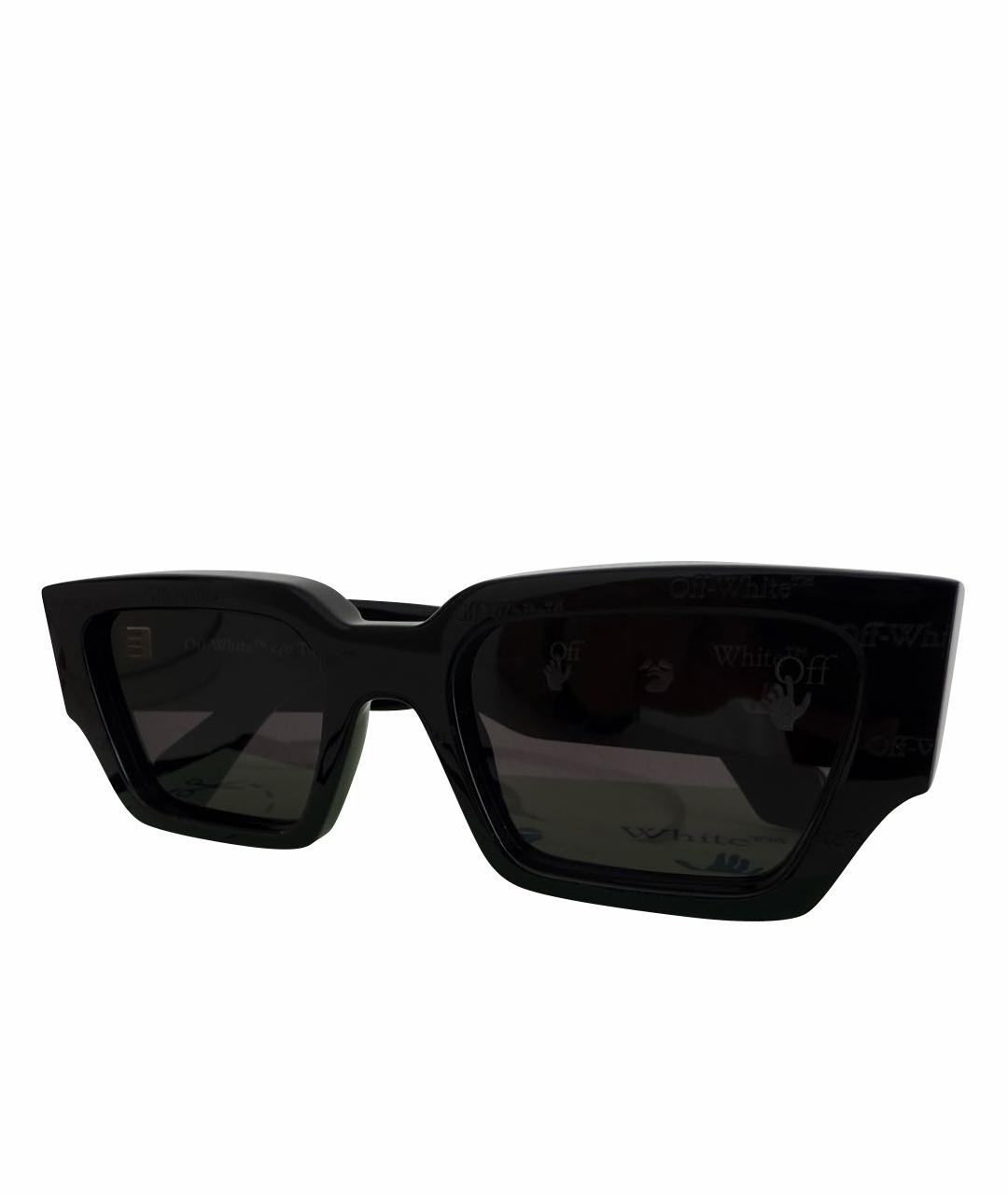 OFF-WHITE Черные пластиковые солнцезащитные очки, фото 1