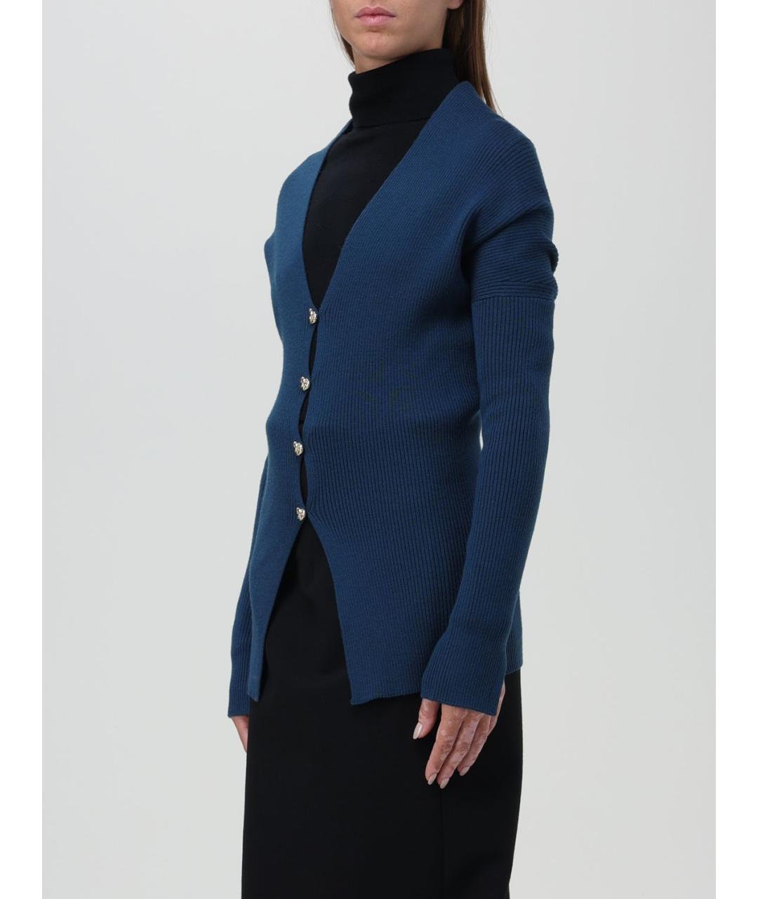LANVIN Синий шерстяной кардиган, фото 4
