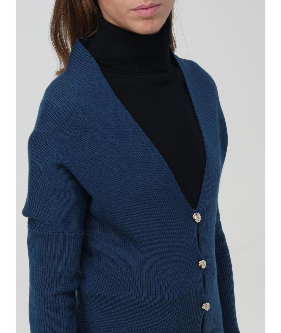 LANVIN Синий шерстяной кардиган, фото 5