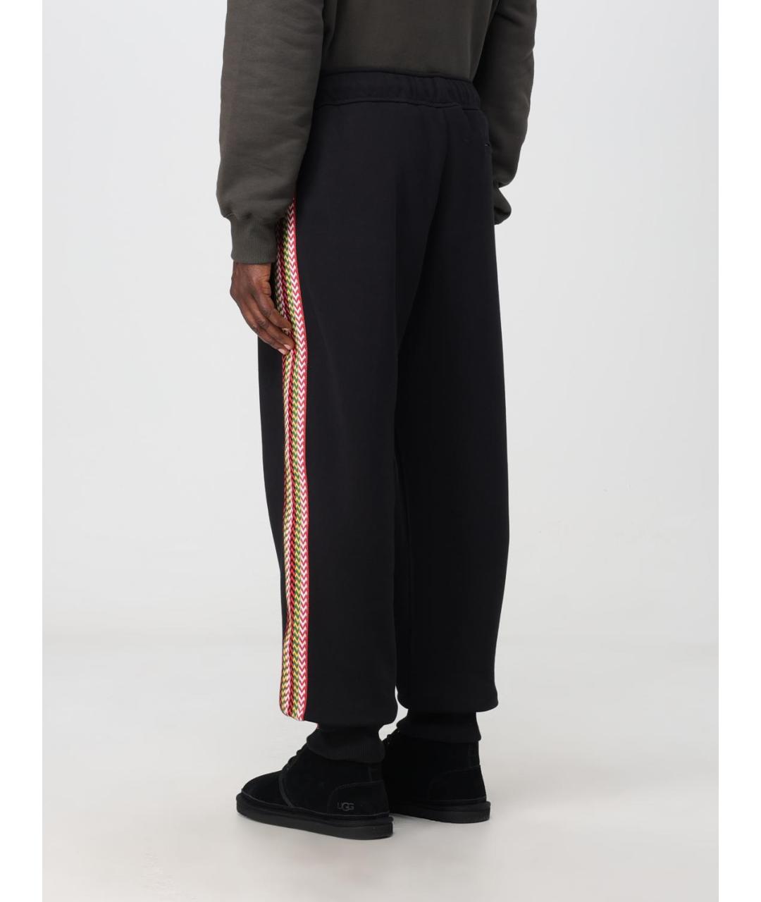LANVIN Черные хлопковые повседневные брюки, фото 4