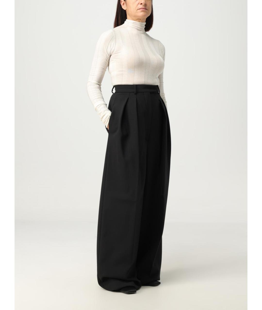 MAX MARA Черные прямые брюки, фото 3