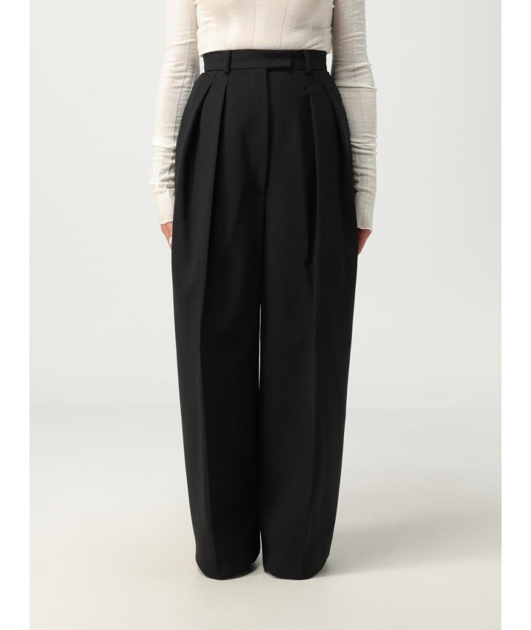 MAX MARA Черные прямые брюки, фото 2