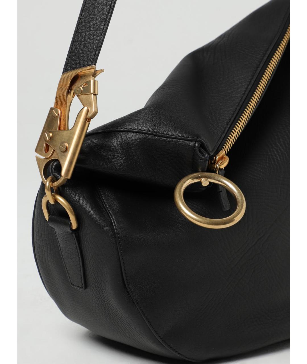 BURBERRY Черная кожаная сумка через плечо, фото 3