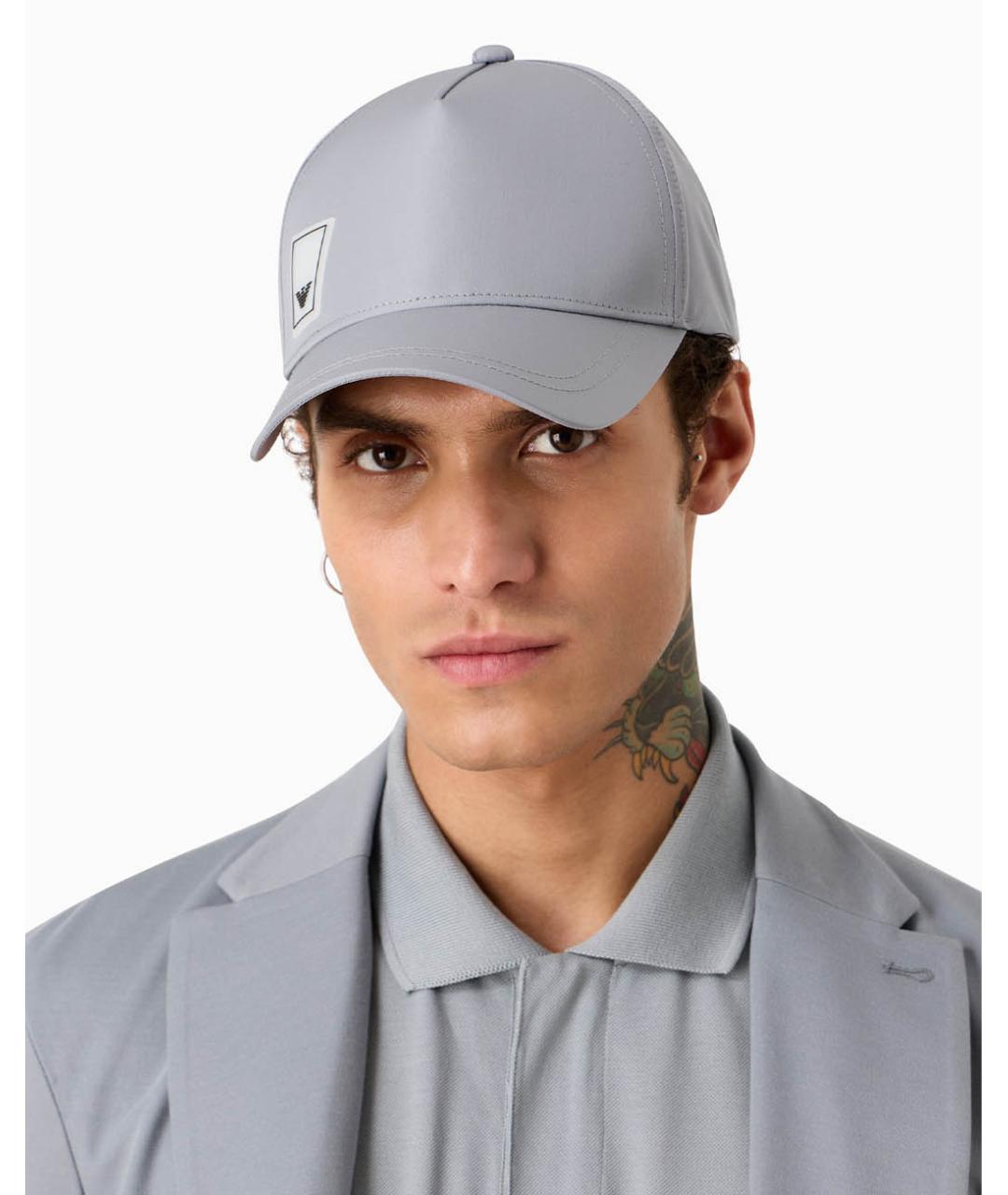 EMPORIO ARMANI Серая кепка/бейсболка, фото 3