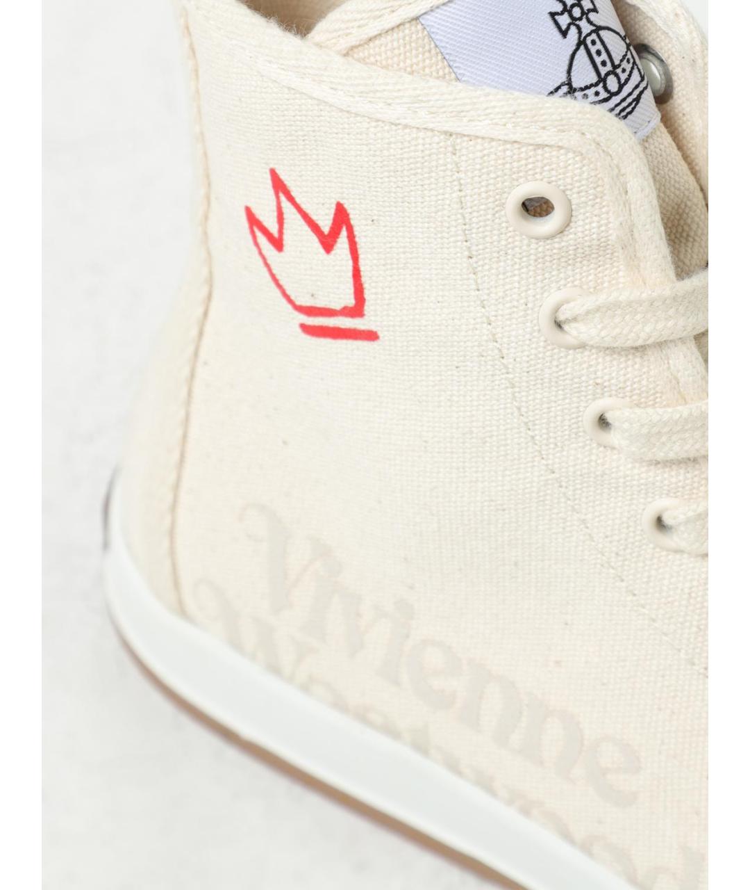 VIVIENNE WESTWOOD Бежевые кеды, фото 4