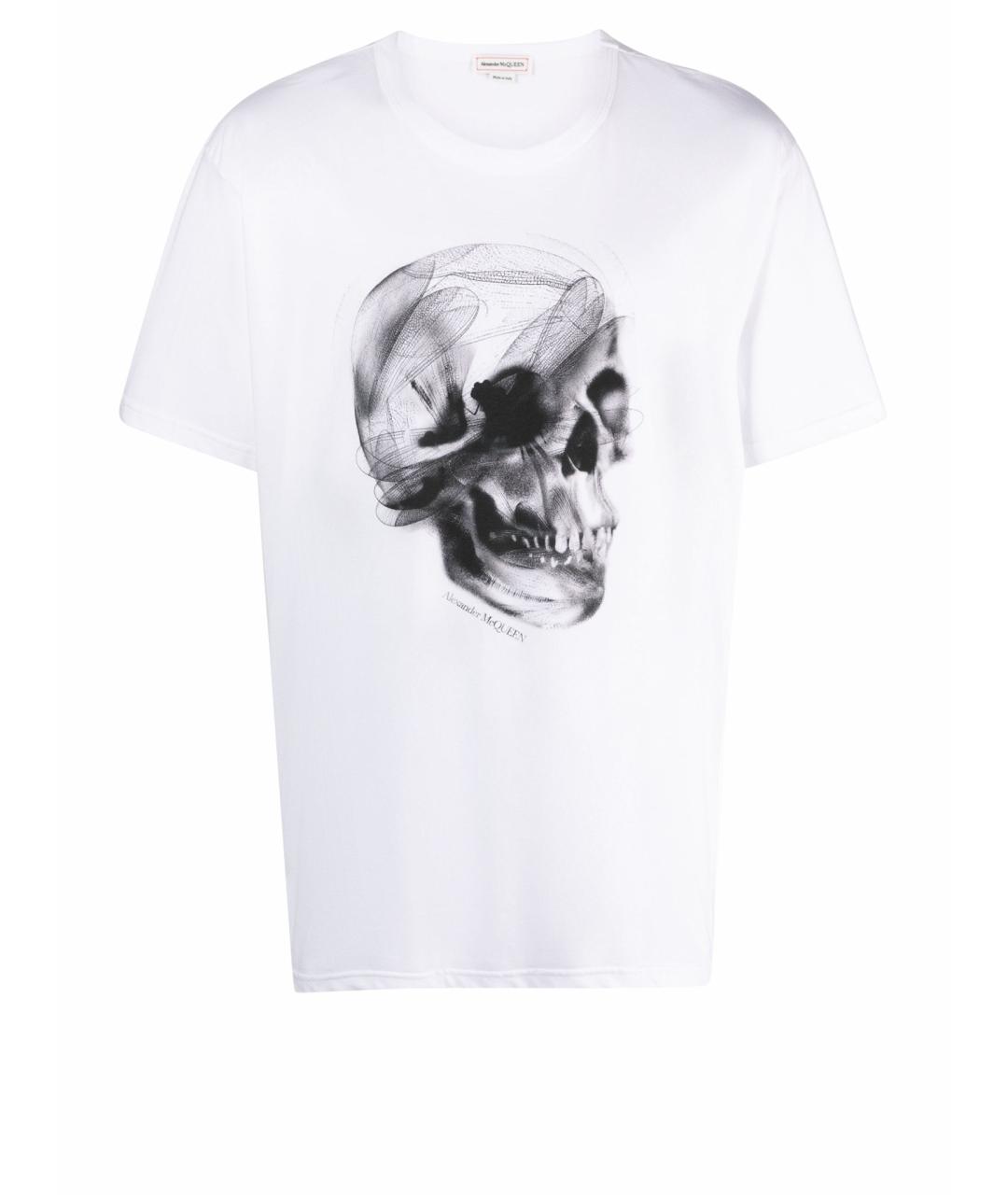 ALEXANDER MCQUEEN Белая хлопковая футболка, фото 1