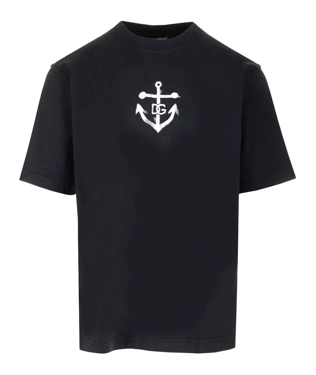 DOLCE&GABBANA Синяя хлопковая футболка, фото 1