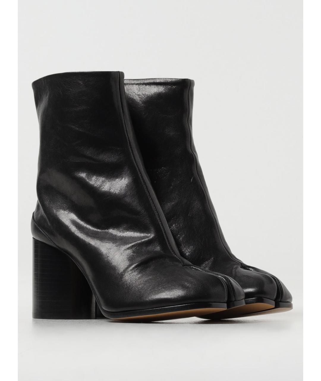 MAISON MARGIELA Черные кожаные ботильоны, фото 2