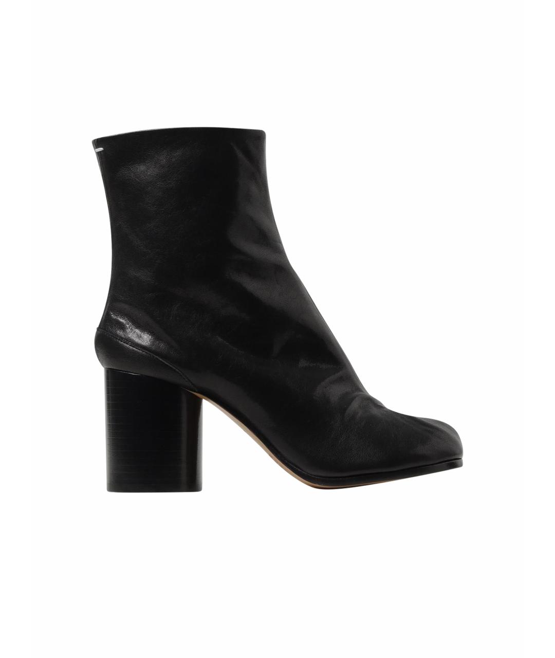 MAISON MARGIELA Черные кожаные ботильоны, фото 1
