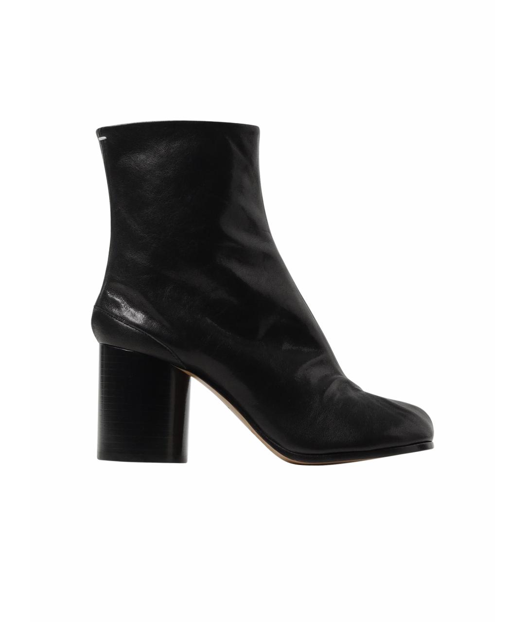 MAISON MARGIELA Черные кожаные ботильоны, фото 5