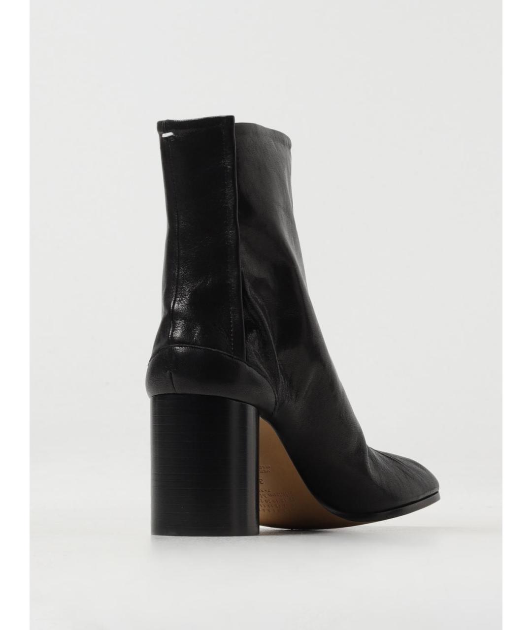 MAISON MARGIELA Черные кожаные ботильоны, фото 3