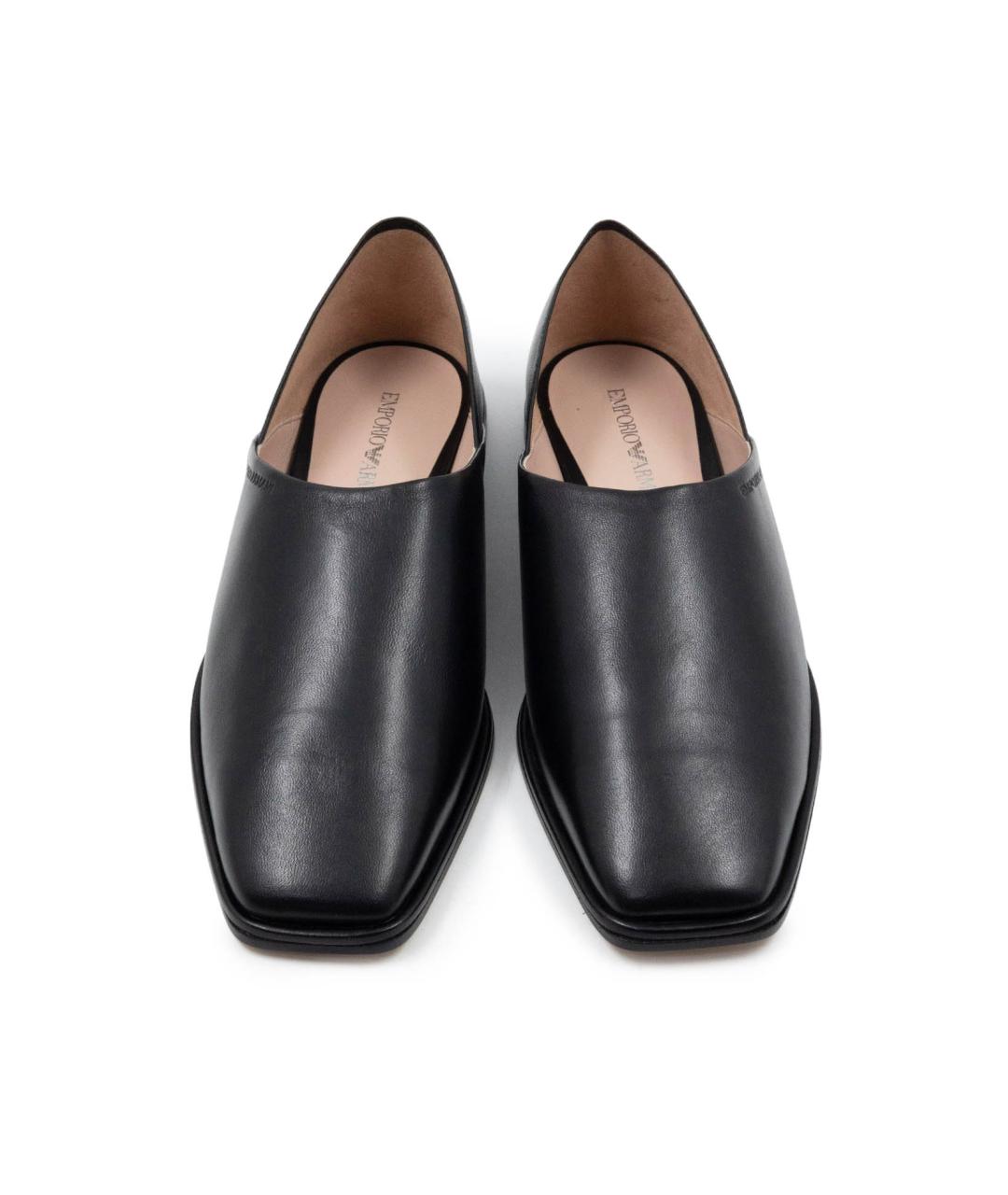EMPORIO ARMANI Черные кожаные туфли, фото 3