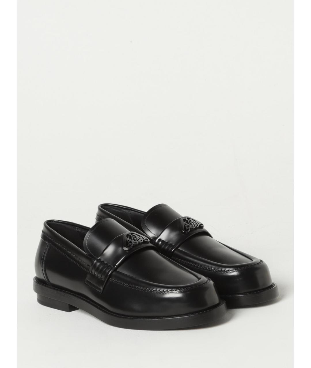 ALEXANDER MCQUEEN Черные кожаные лоферы, фото 2