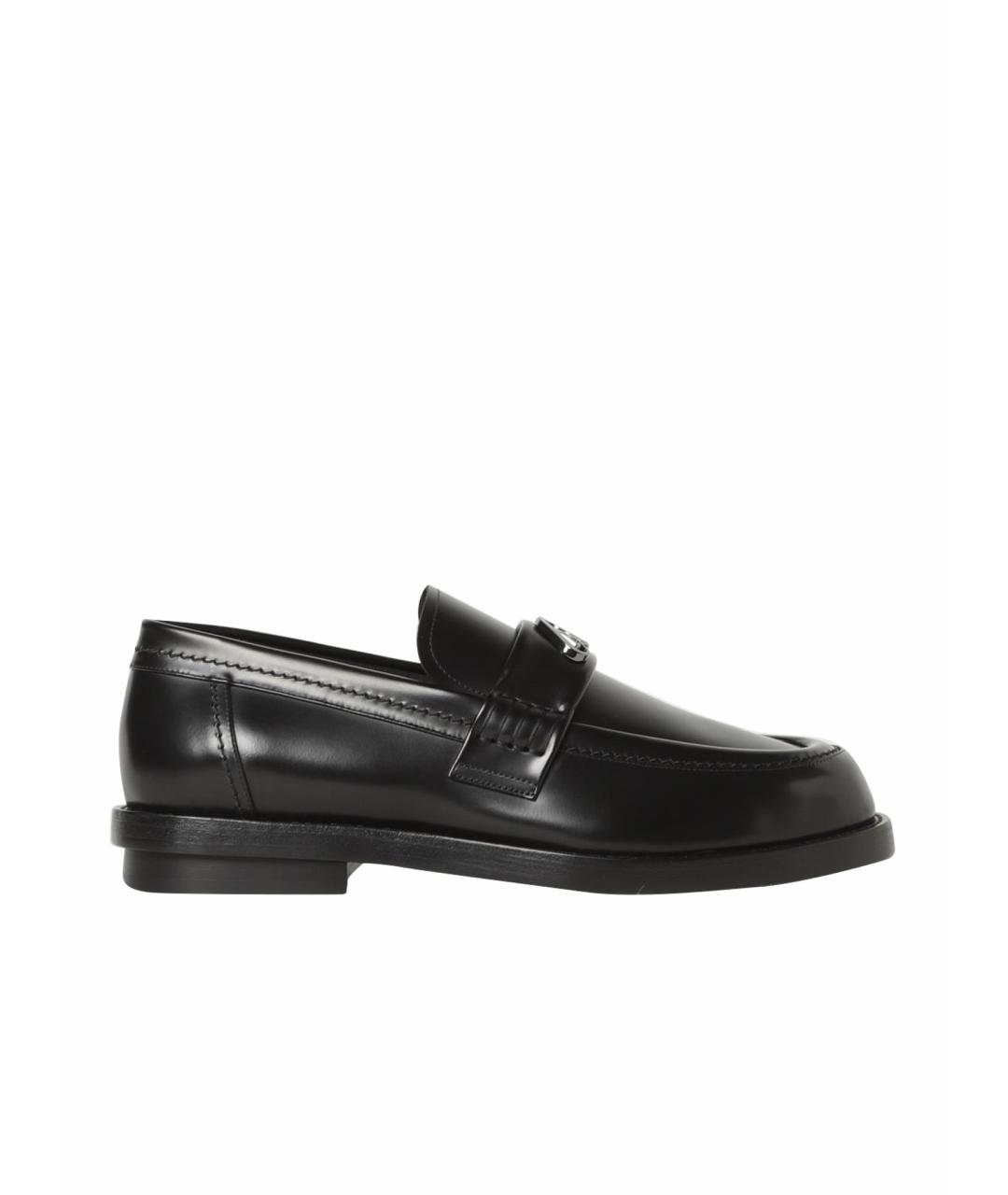 ALEXANDER MCQUEEN Черные кожаные лоферы, фото 1