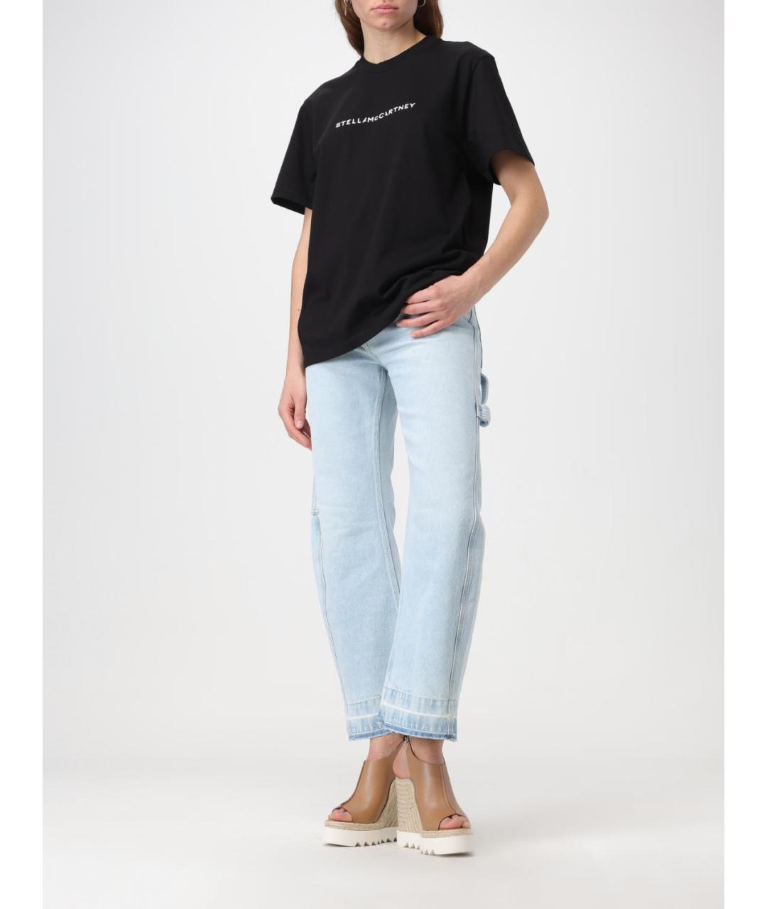 STELLA MCCARTNEY Синие хлопковые прямые джинсы, фото 3