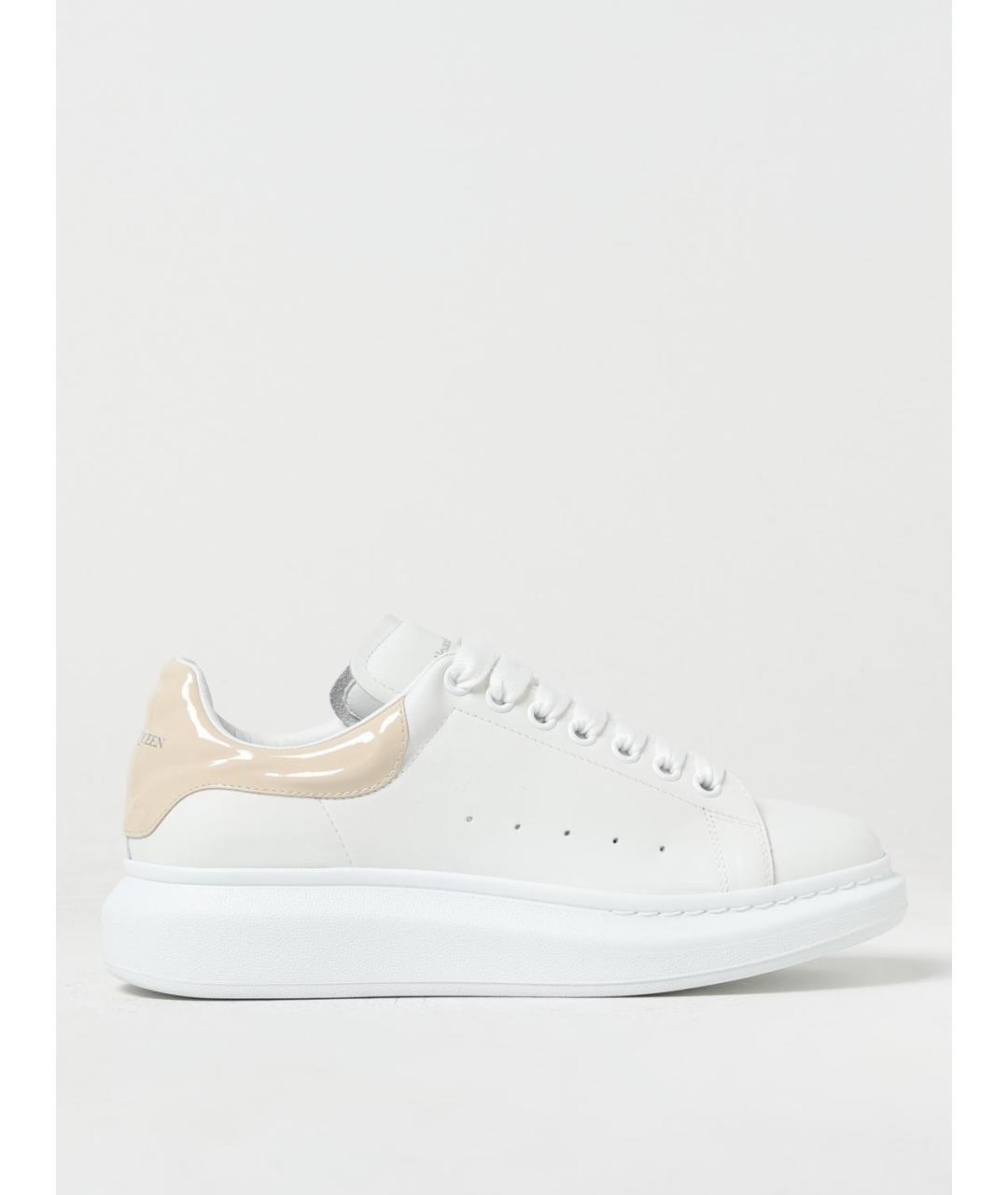 ALEXANDER MCQUEEN Белые кожаные низкие кроссовки / кеды, фото 5