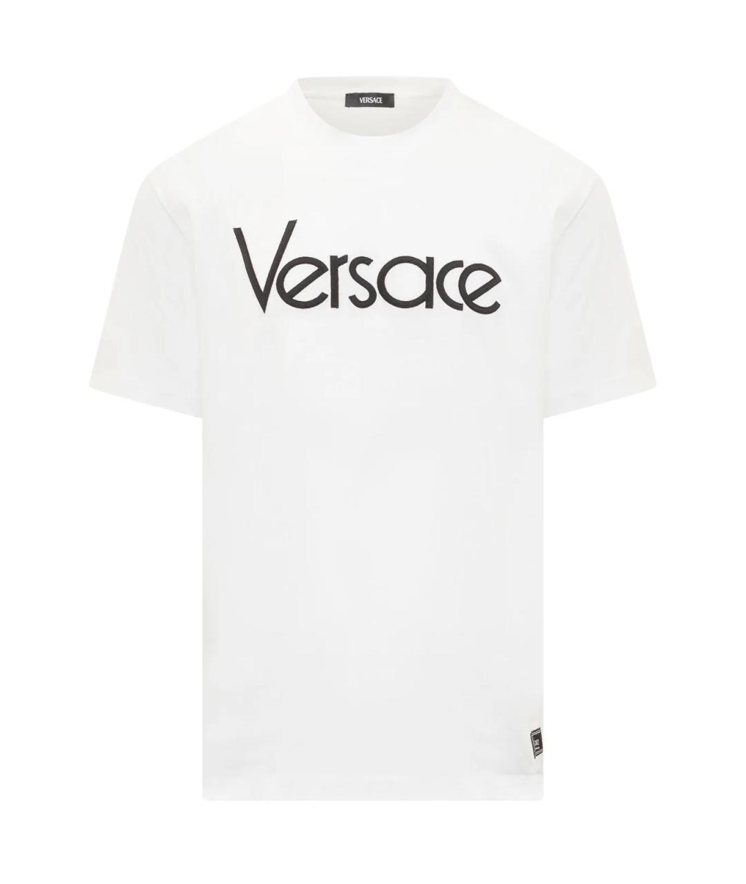 VERSACE Белая хлопковая футболка, фото 1