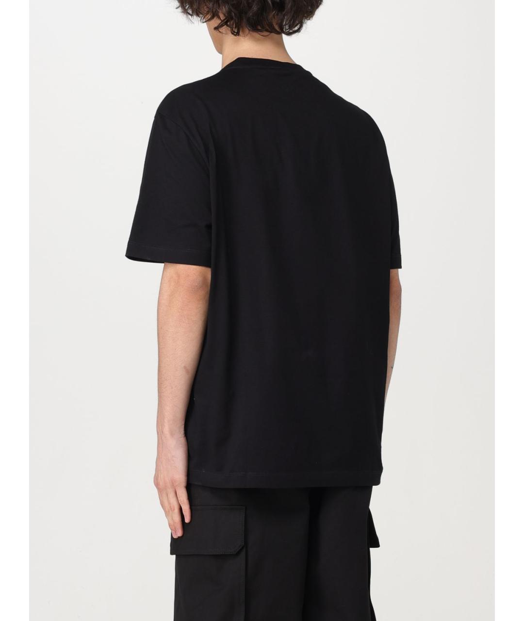 VERSACE Черная хлопковая футболка, фото 4