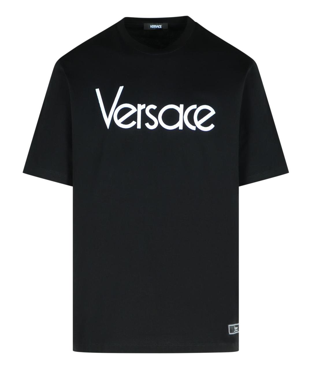 VERSACE Черная хлопковая футболка, фото 1