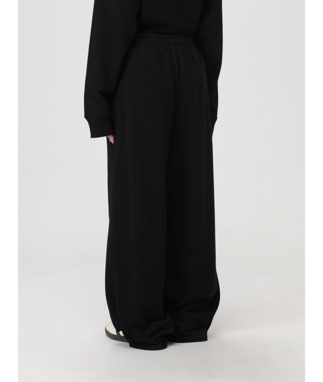 STELLA MCCARTNEY Черные хлопковые прямые брюки, фото 4