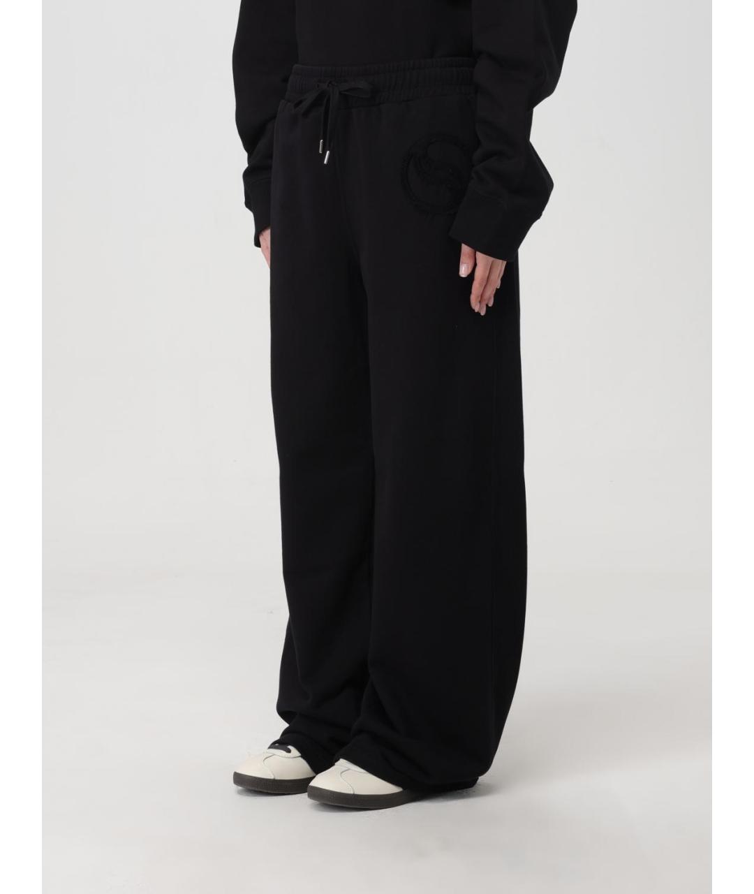 STELLA MCCARTNEY Черные хлопковые прямые брюки, фото 5
