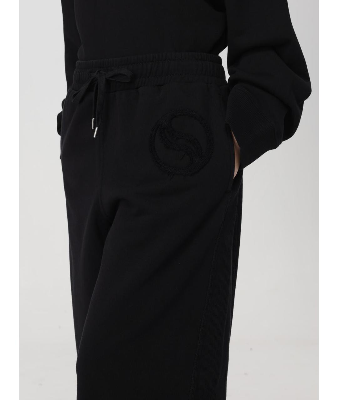 STELLA MCCARTNEY Черные хлопковые прямые брюки, фото 6
