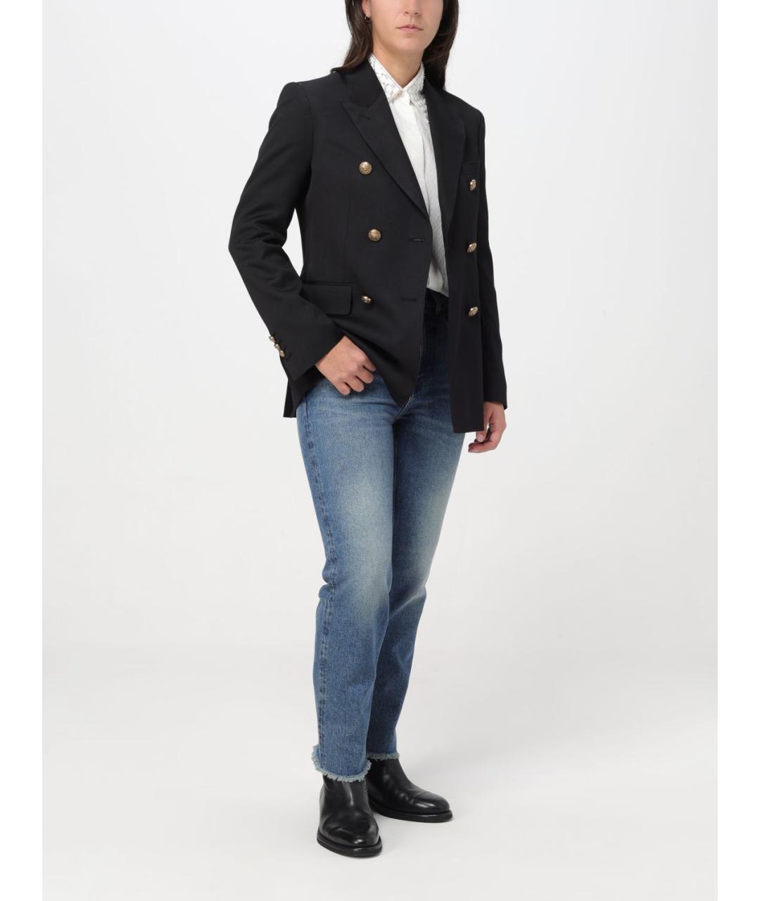 GOLDEN GOOSE DELUXE BRAND Черный шерстяной жакет/пиджак, фото 3