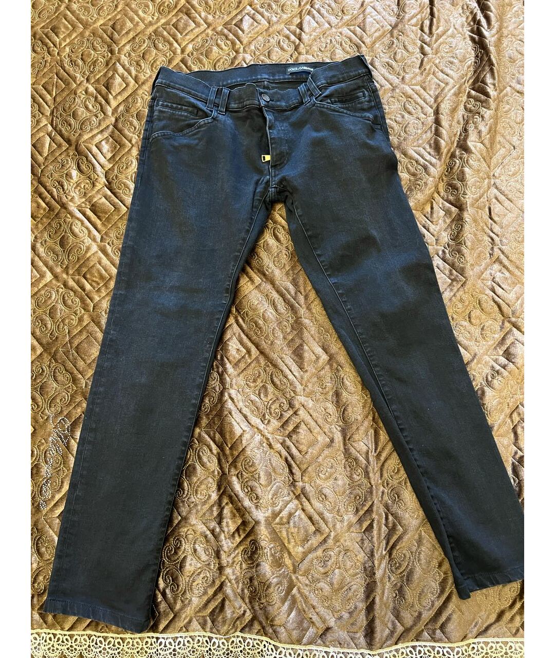 DOLCE&GABBANA Черные хлопковые джинсы скинни, фото 6