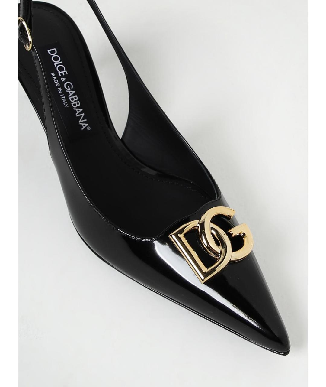DOLCE&GABBANA Черные туфли из лакированной кожи, фото 4