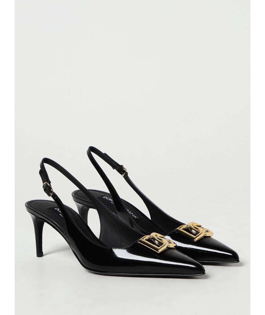 DOLCE&GABBANA Черные туфли из лакированной кожи, фото 2