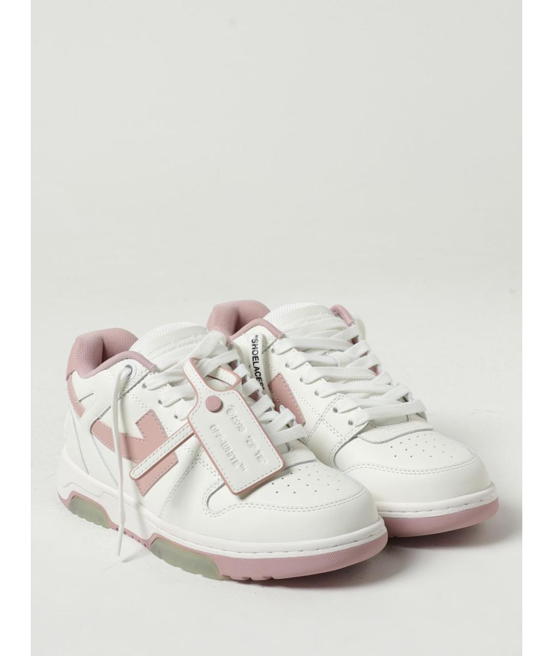 OFF-WHITE Белые кожаные кеды, фото 2