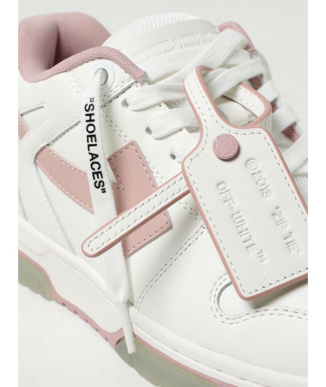 OFF-WHITE Белые кожаные кеды, фото 4