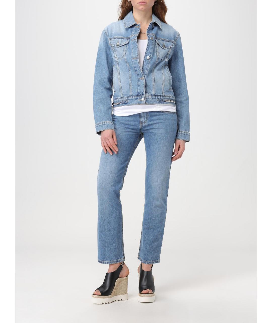 STELLA MCCARTNEY Синие хлопковые прямые джинсы, фото 3