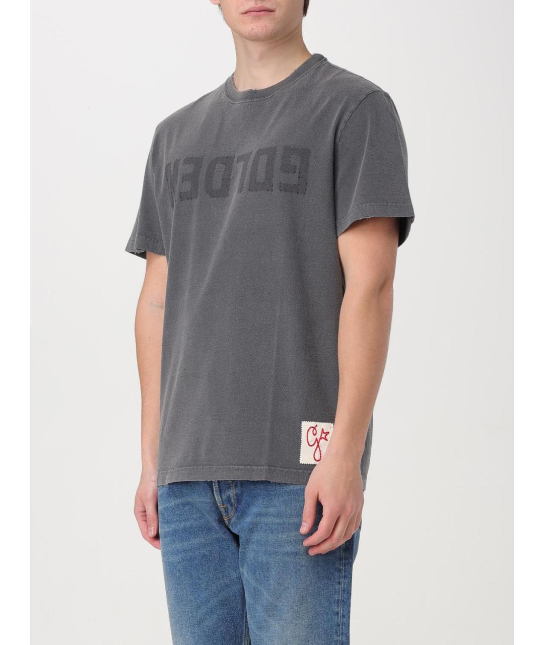 GOLDEN GOOSE DELUXE BRAND Серая футболка, фото 5