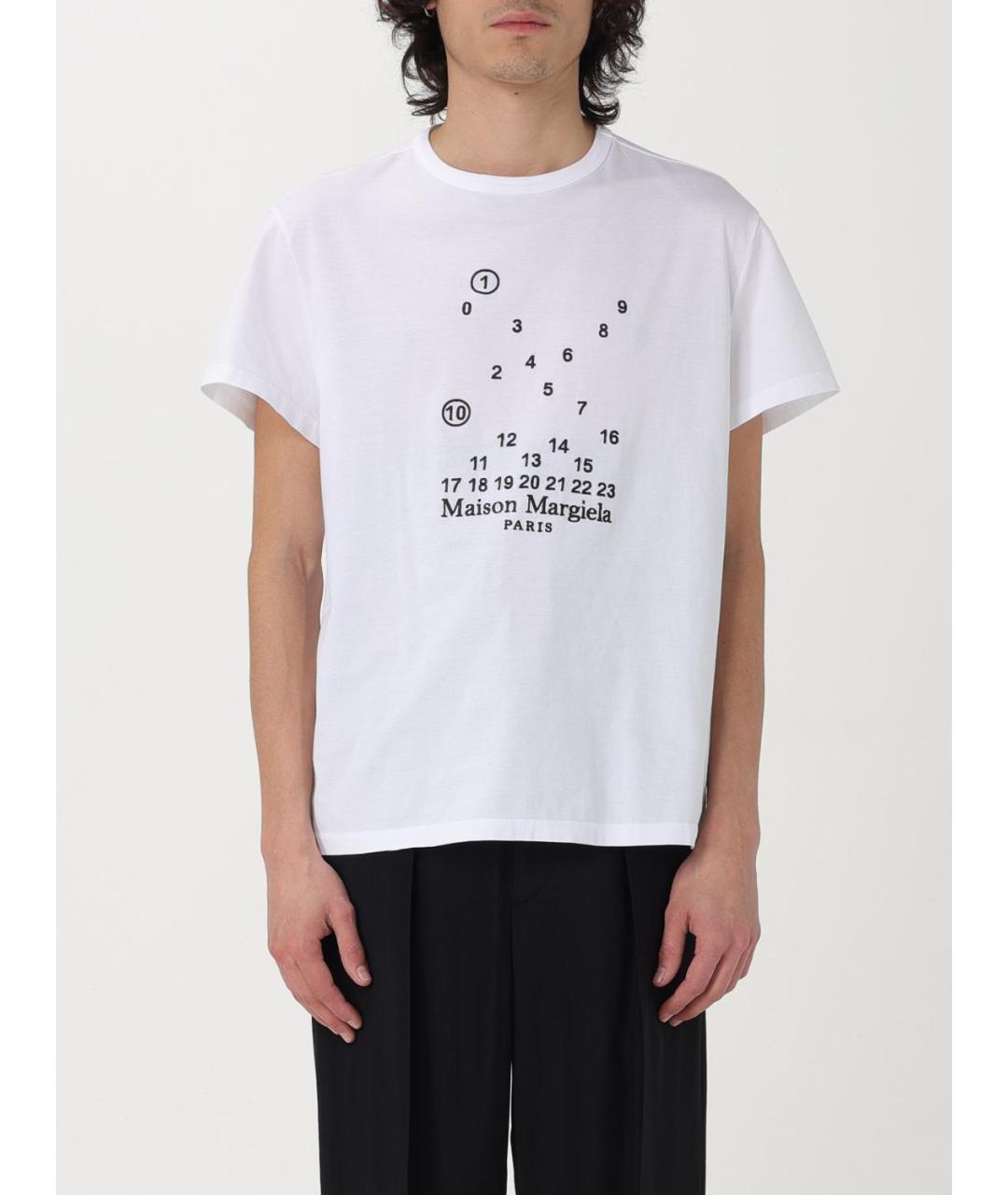 MAISON MARGIELA Белая хлопковая футболка, фото 2