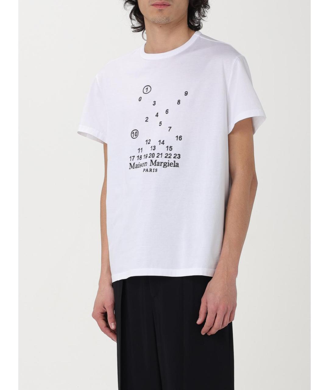 MAISON MARGIELA Белая хлопковая футболка, фото 5