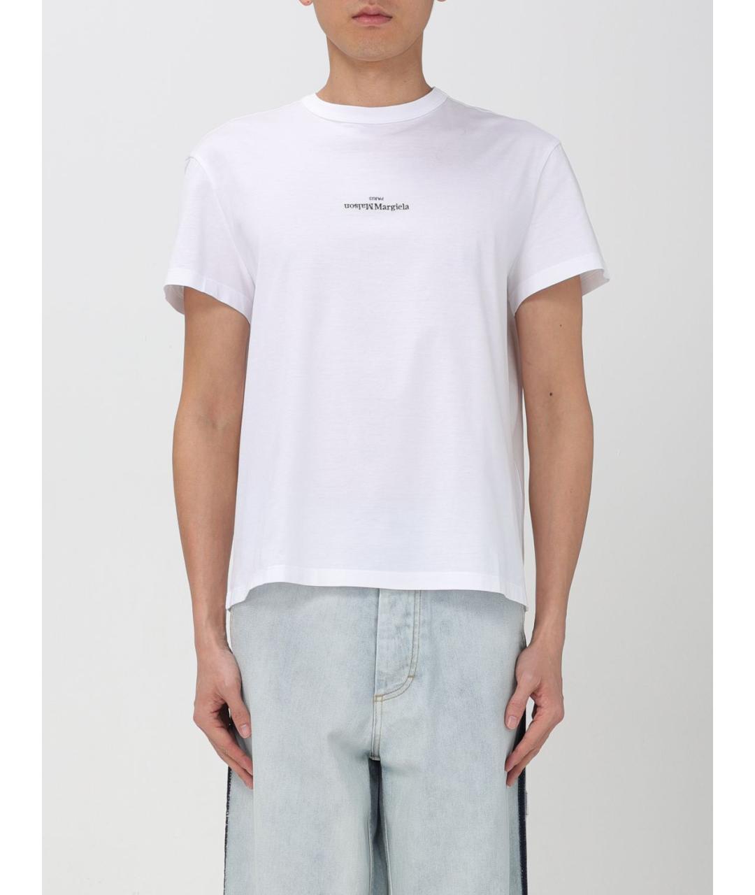 MAISON MARGIELA Белая хлопковая футболка, фото 2