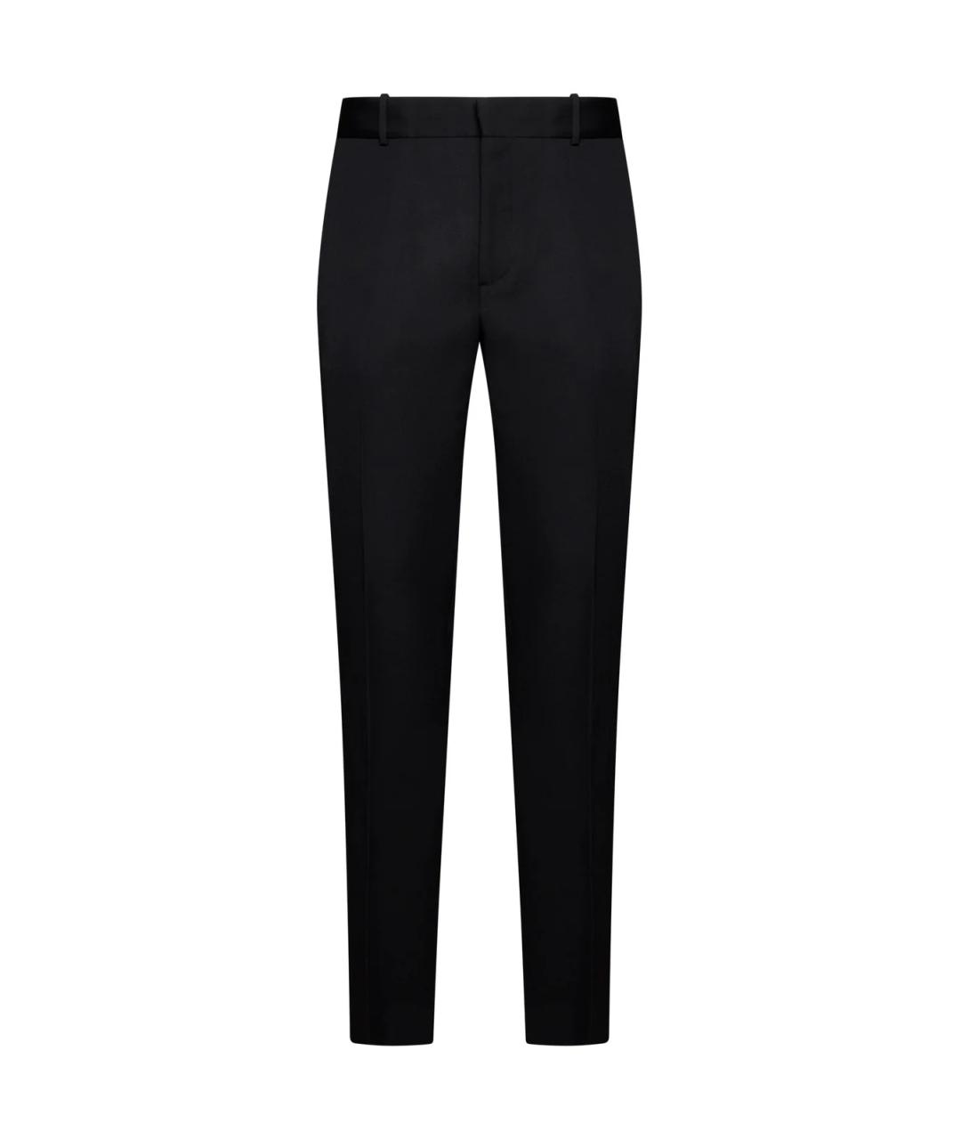 ALEXANDER MCQUEEN Черные шерстяные классические брюки, фото 1