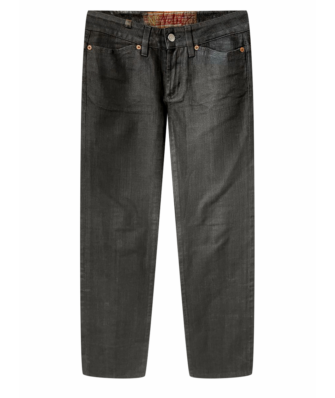 NOTIFY Черные хлопко-эластановые прямые джинсы, фото 1