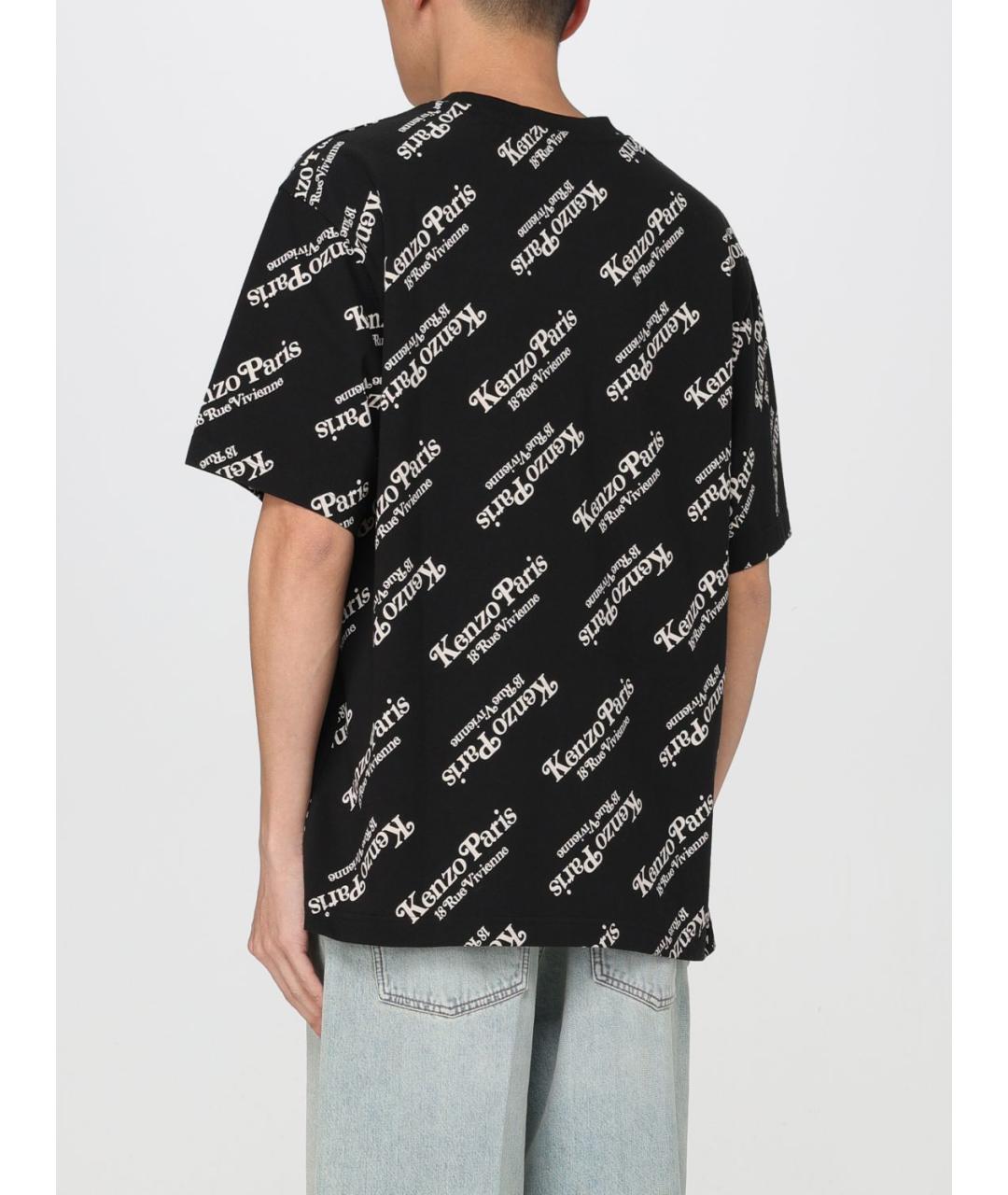 KENZO Черная хлопковая футболка, фото 4
