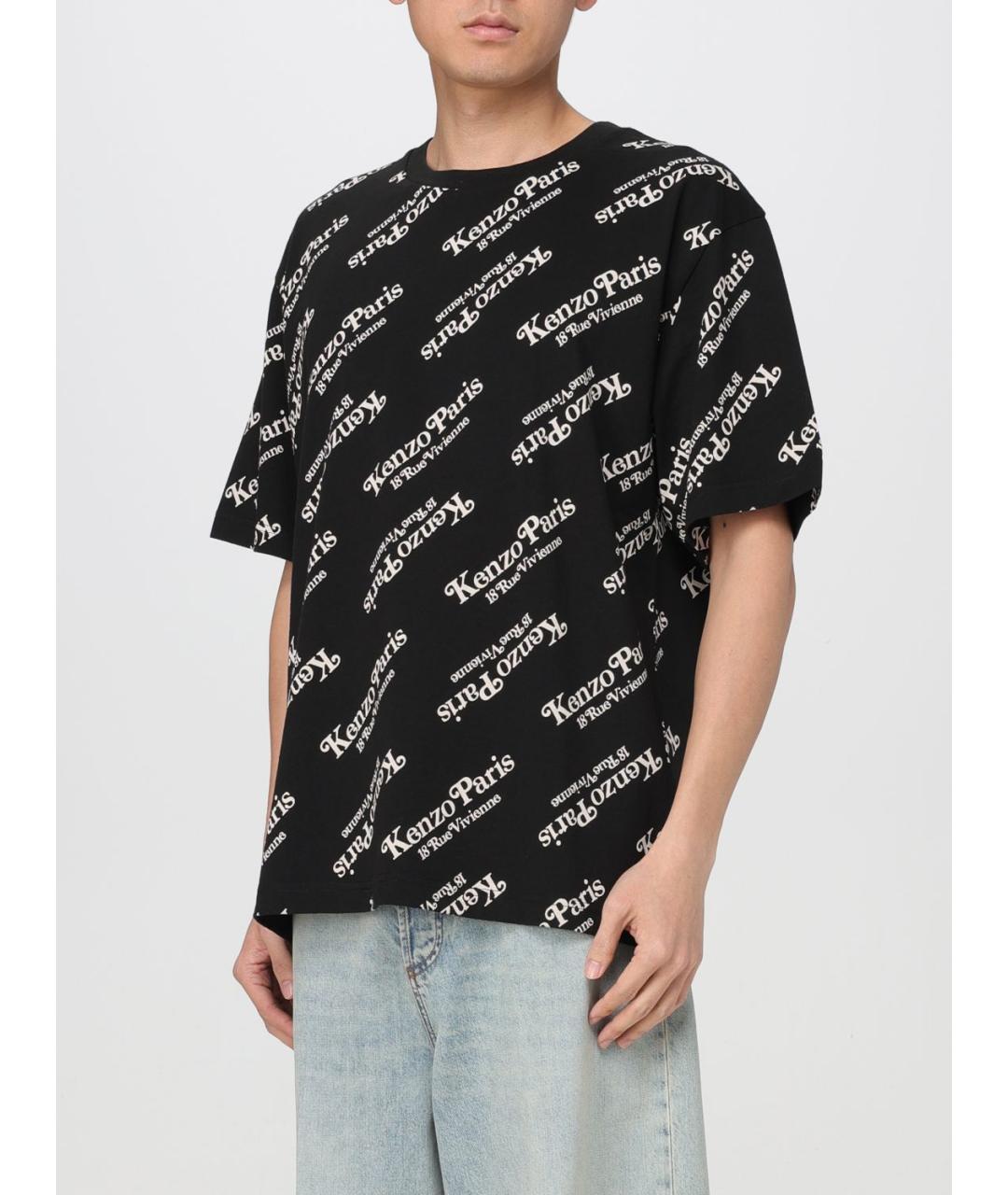 KENZO Черная хлопковая футболка, фото 5
