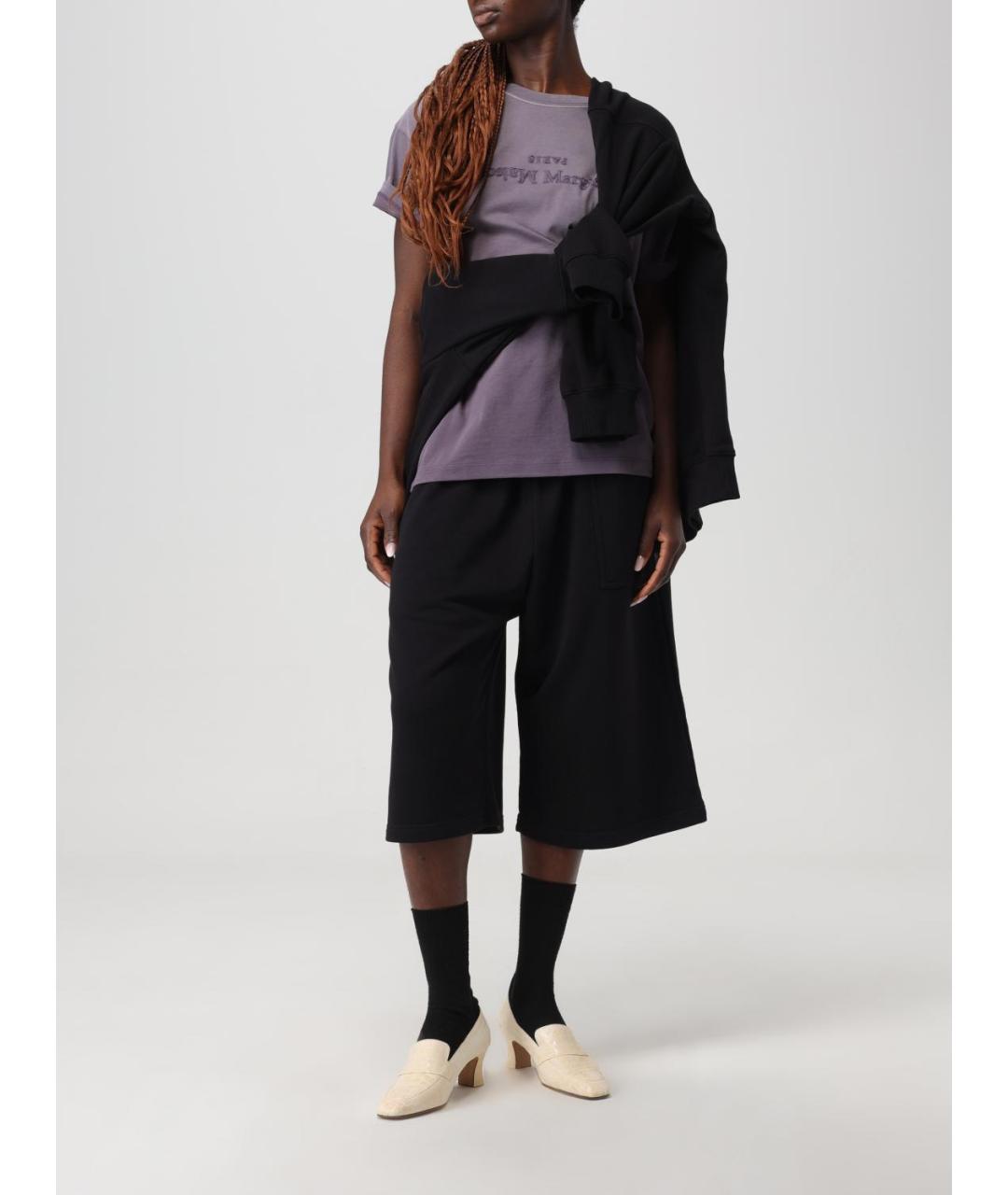 MAISON MARGIELA Фиолетовая хлопковая футболка, фото 3