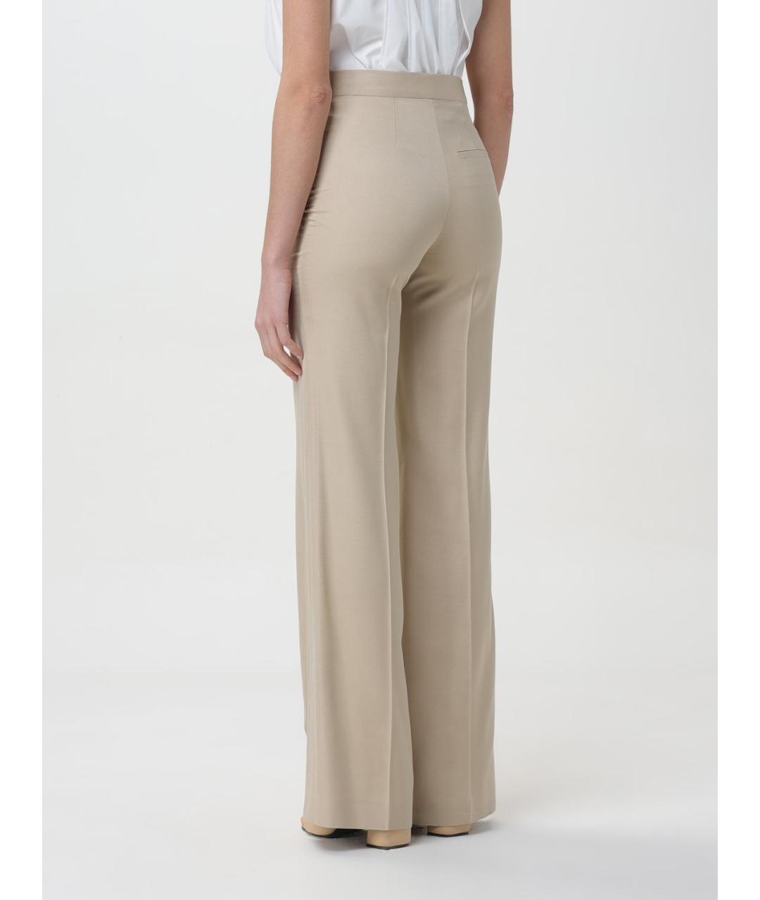 STELLA MCCARTNEY Бежевые прямые брюки, фото 4