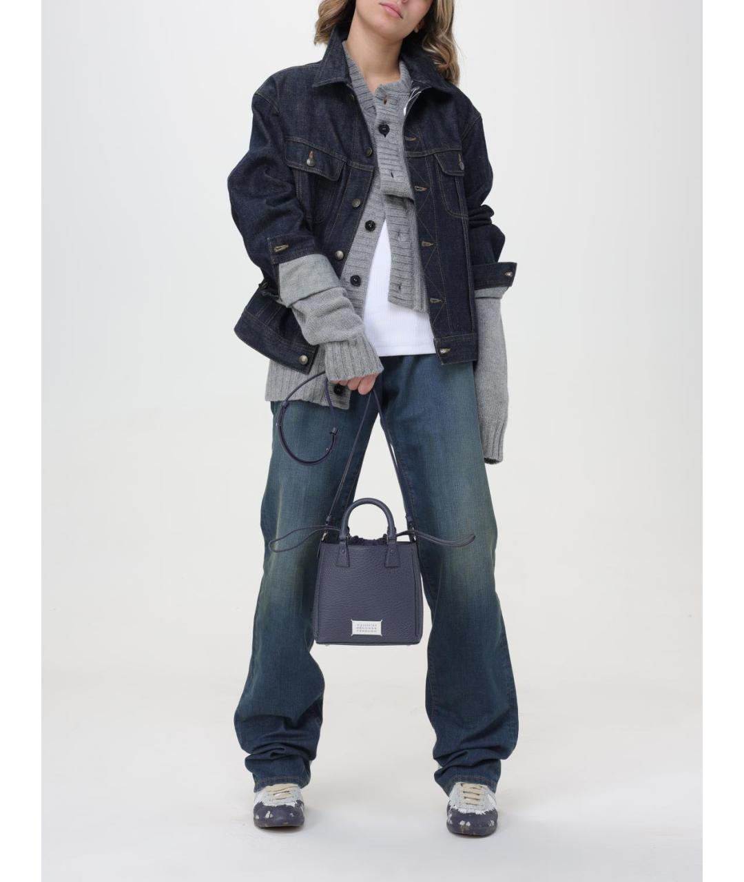 MAISON MARGIELA Синие хлопковые прямые джинсы, фото 3