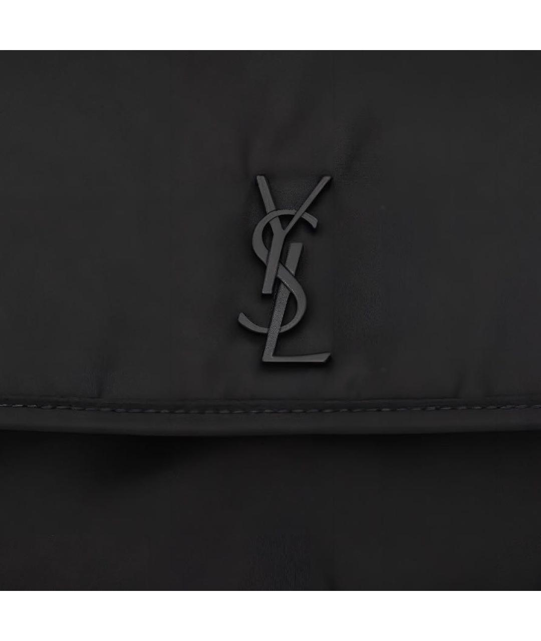 SAINT LAURENT Черная тканевая сумка через плечо, фото 4